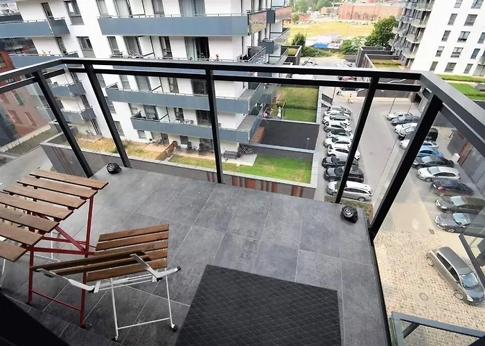 Apartament Blue Bastion Walowa 23C Z Klimatyzacja I Miejscem Parkingowym W Podziemnym Parkingu